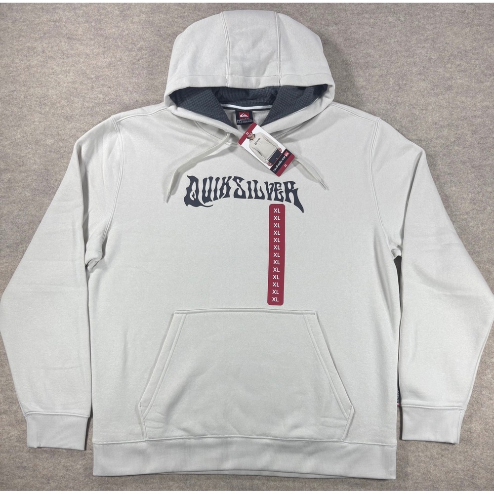 Quiksilver Mens Graphic Pullover Hoodie Cream XL QSM35HD175S New